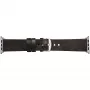 Lederuhrenarmband dbramante1928 Bornholm 44 mm – Dunkelbraun/Silber, 35 mm Breite