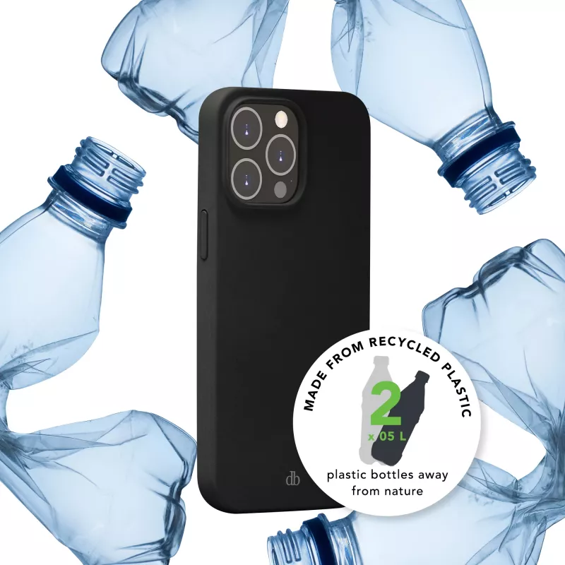 Handyhülle dbramante1928 Monaco für iPhone 13 mini 5.4 Zoll – Night Schwarz, recycelter Kunststoff