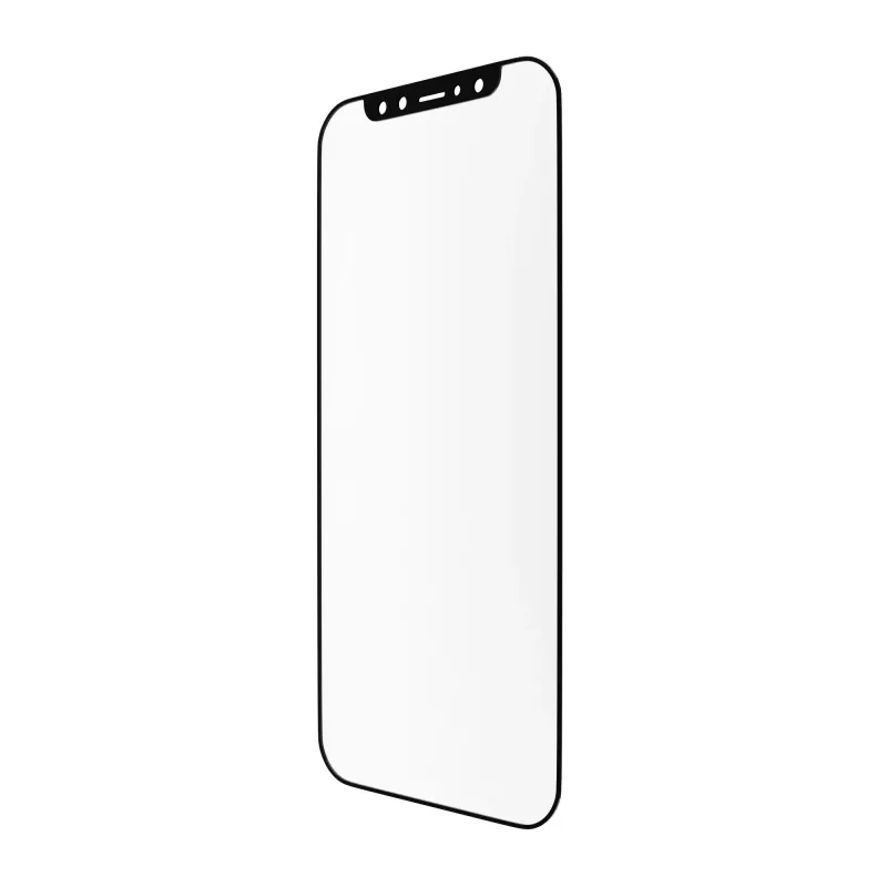 dbramante1928 Eco-Shield - iPhone 12/12 Pro - Schwarzer Rand, Apple, iPhone 12, iPhone 12 Pro, Staubbeständig, Kratzfest, Schwarz, Transparent, 1 Stk.