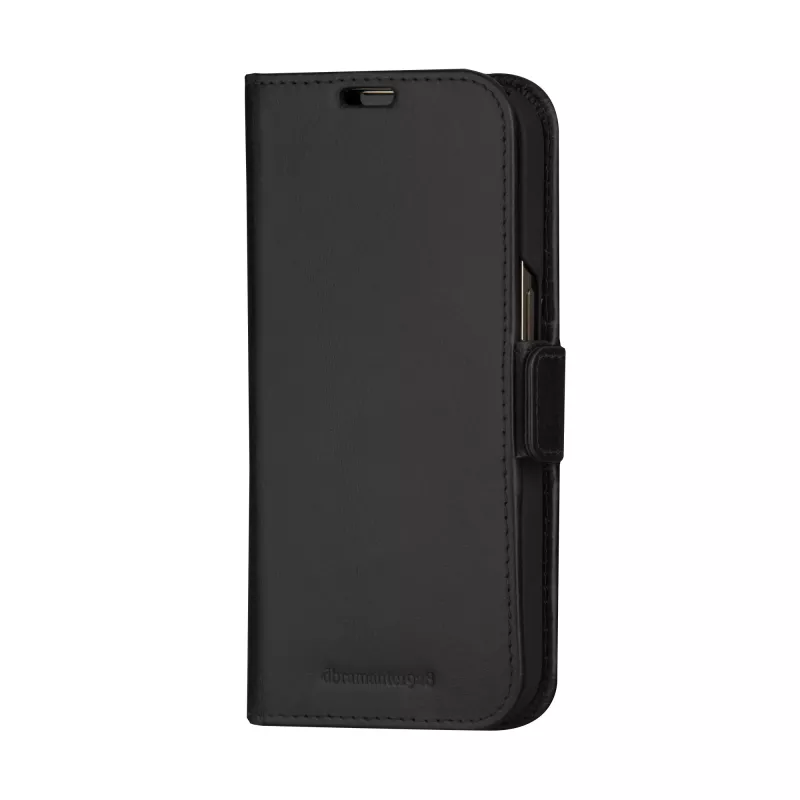 Folio-Case dbramante1928 Copenhagen für iPhone 15 Plus – Schwarz, 3 Kartenfächer