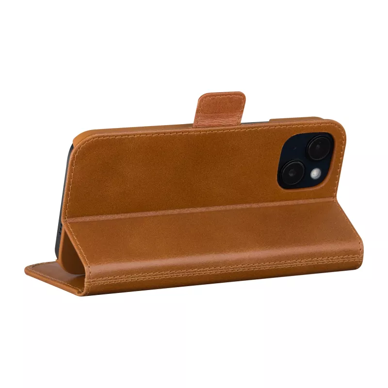 dbramante1928 Copenhagen – iPhone 15 Plus – Tan, Folio, Apple, iPhone 15 Plus, Braun