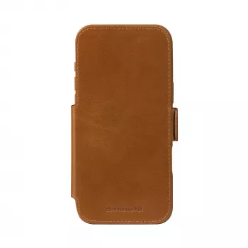 dbramante1928 Copenhagen genarbte Leder-Flipcase für iPhone 17 Pro Max, tan