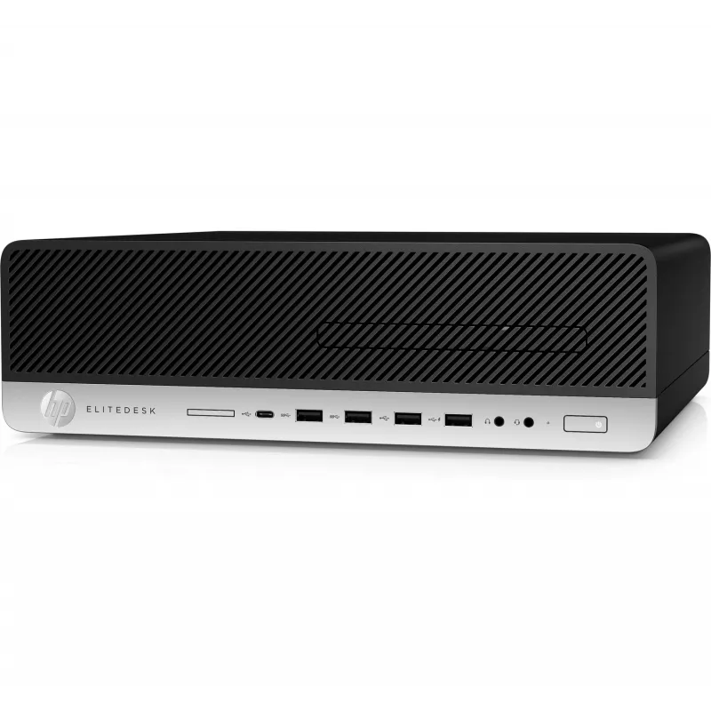 T1A HP EliteDesk 800 G4 Refurbished Intel® Core™ i5 i5-8500 8 GB DDR4-SDRAM 256 GB SSD Windows 10 Pro SFF PC Schwarz, Silber
