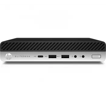 T1A HP EliteDesk 800 G4 Refurbished Intel® Core™ i5 i5-8500T 8 GB DDR4-SDRAM 256 GB SSD Windows 11 Pro Mini-PC Schwarz, Silber