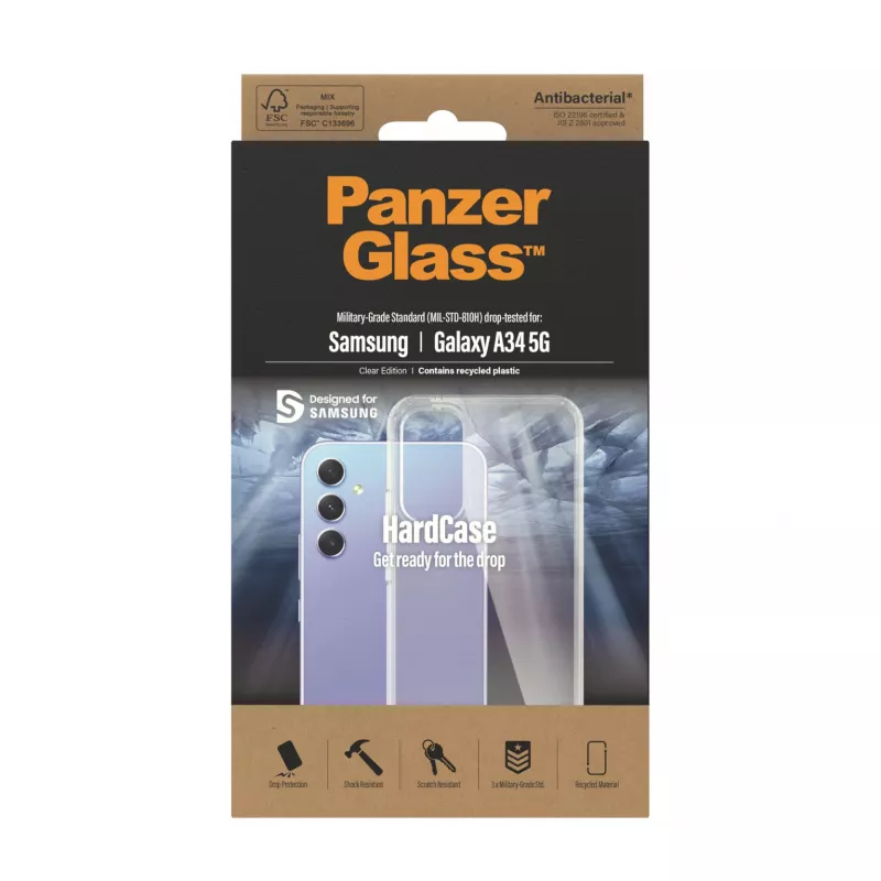 PanzerGlass ® HardCase Transparent Samsung Galaxy A34 5G, Cover, Samsung, Samsung - Galaxy A34 5G, Transparent