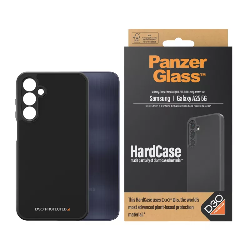 PanzerGlass HardCase mit D3O MagSafe, Samsung Galaxy A25 5G, transparent