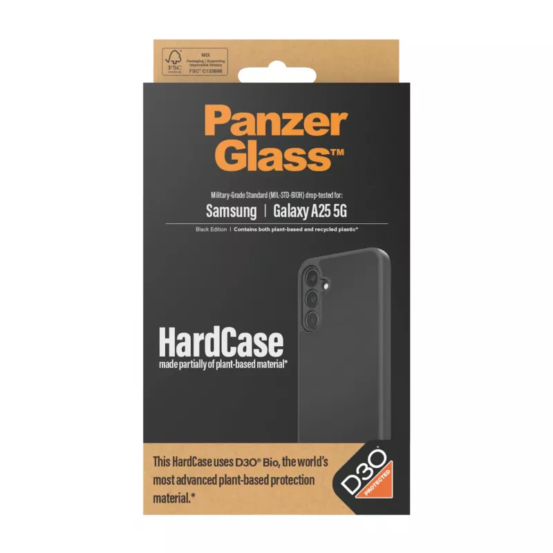 PanzerGlass HardCase mit D3O MagSafe, Samsung Galaxy A25 5G, transparent