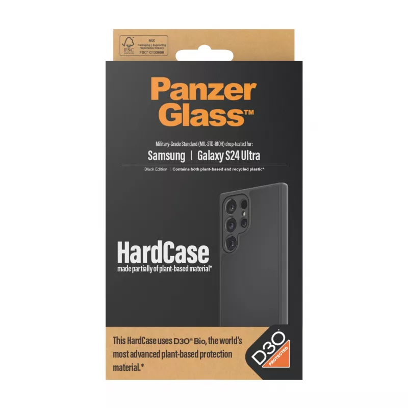 PanzerGlass ® HardCase Schwarz mit D3O® Samsung Galaxy S24 Ultra