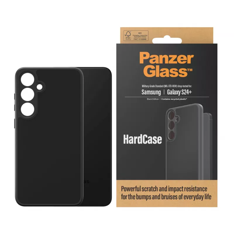 PanzerGlass ® HardCase Schwarz Samsung Galaxy S24+, Hülle, Samsung, Samsung - Galaxy S24 Plus, Schwarz