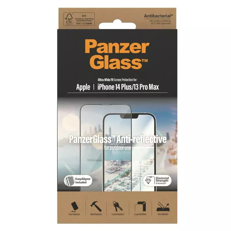 PanzerGlass ® Entspiegelter Displayschutz iPhone 14 Plus | 13 Pro Max | Ultra-Wide Fit mit EasyAligner