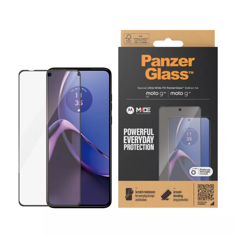 PanzerGlass ® Displayschutzfolie Motorola moto g84 | g72 | Ultra-Wide Fit