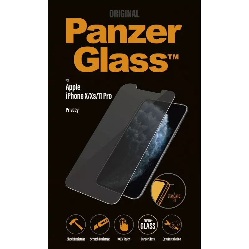 PanzerGlass ® Privatsphäre Displayschutzfolie iPhone 11 Pro | Xs | X | Standard Fit