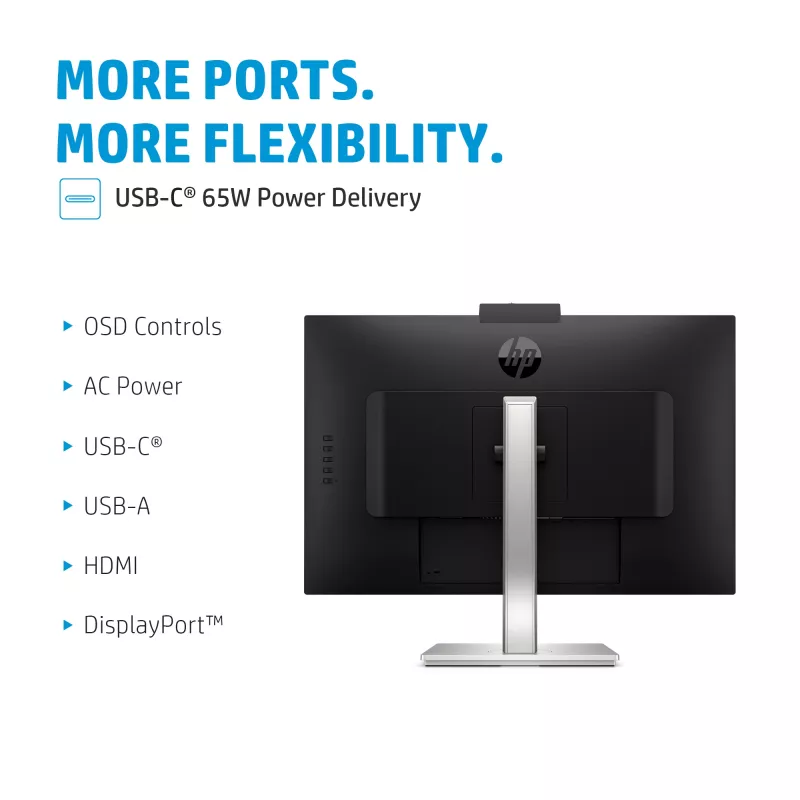 HP E27m G4 QHD USB-C Konferenzmonitor Computermonitor 68,6 cm (27 Zoll) 2560 x 1440 Pixel Quad HD LCD Schwarz, Silber