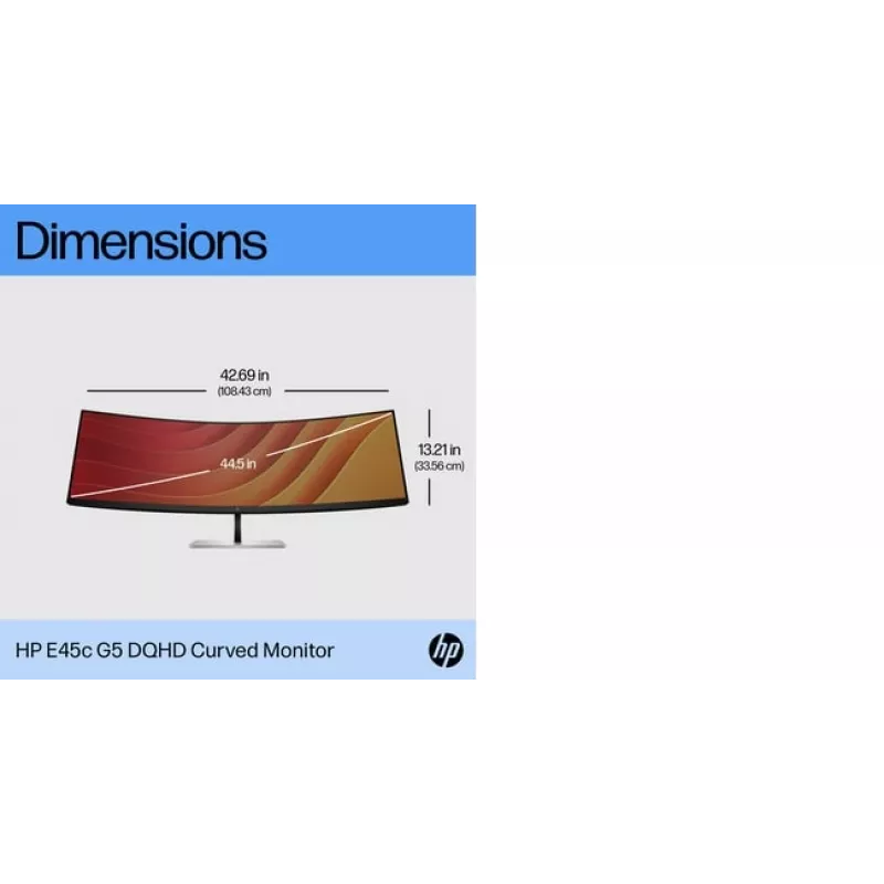Monitor HP E45c G5 45 Zoll Curved Display LCD DQHD Auflösung