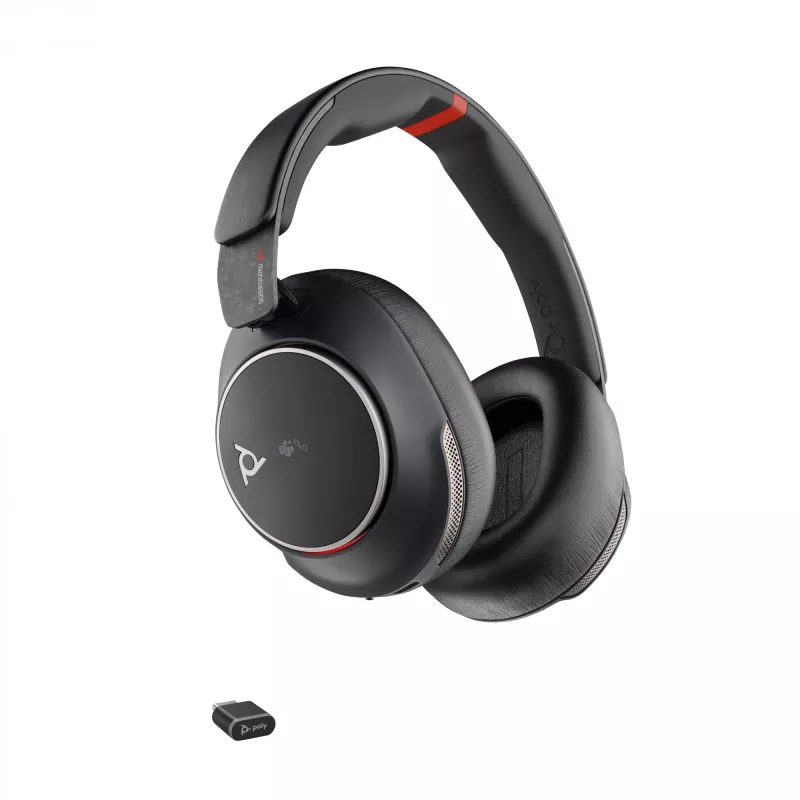 HP Poly Voyager Surround 85 UC Microsoft Teams Certified USB-C Headset +USB-C/A Adapter +Ladestation
