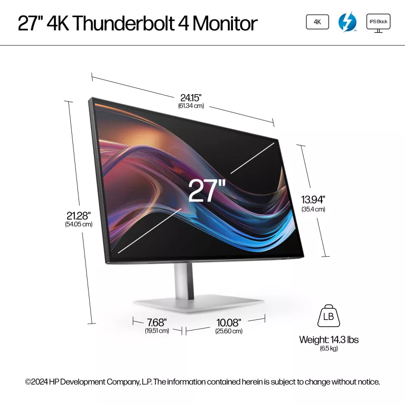 HP Series 7 Pro 27 Zoll 4K Thunderbolt 4 Monitor – 727pk