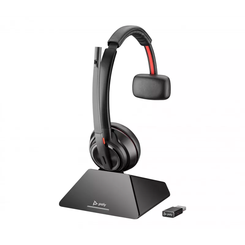 HP Poly Savi 8210 monaural DECT 1880-1900 MHz Top + Ladestation