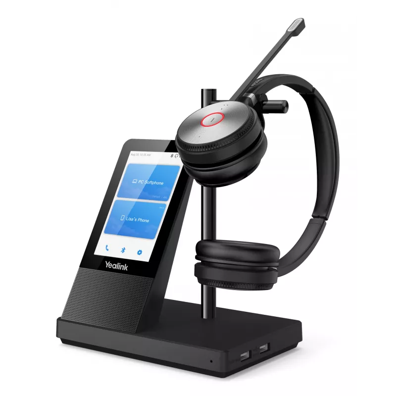 DECT kabelloses Headset Yealink WH66 — Dual Teams, Bluetooth, Supraaural, Head-band, 20–20000 Hz, 127 g, Schwarz