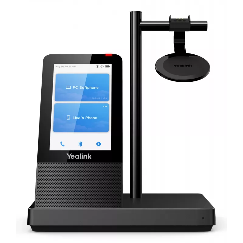 DECT kabelloses Headset Yealink WH66 — Dual Teams, Bluetooth, Supraaural, Head-band, 20–20000 Hz, 127 g, Schwarz