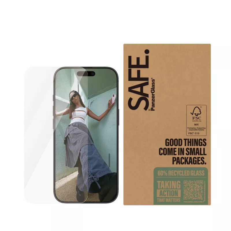 PanzerGlass SAFE. by ® Displayschutz iPhone 16 Pro | Ultra-Wide Fit | BULK