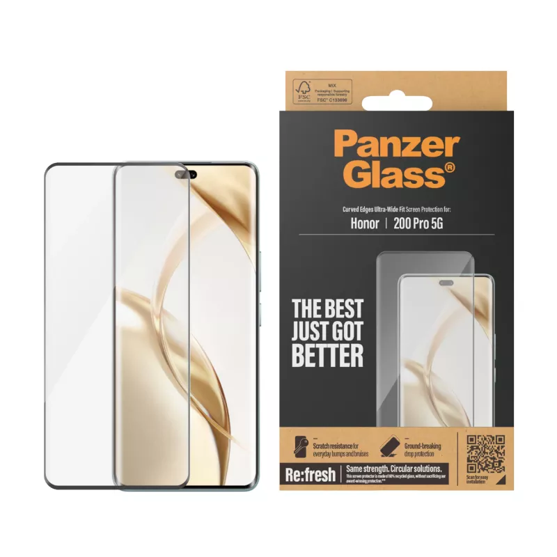 PanzerGlass ® Displayschutz Honor 200 Pro 5G | Ultra-Wide Fit