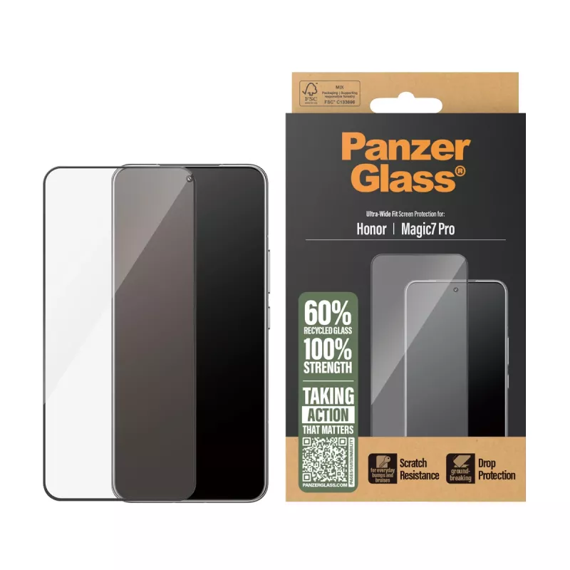 PanzerGlass ® Displayschutzfolie Honor Magic7 Pro | Ultra-Wide Fit