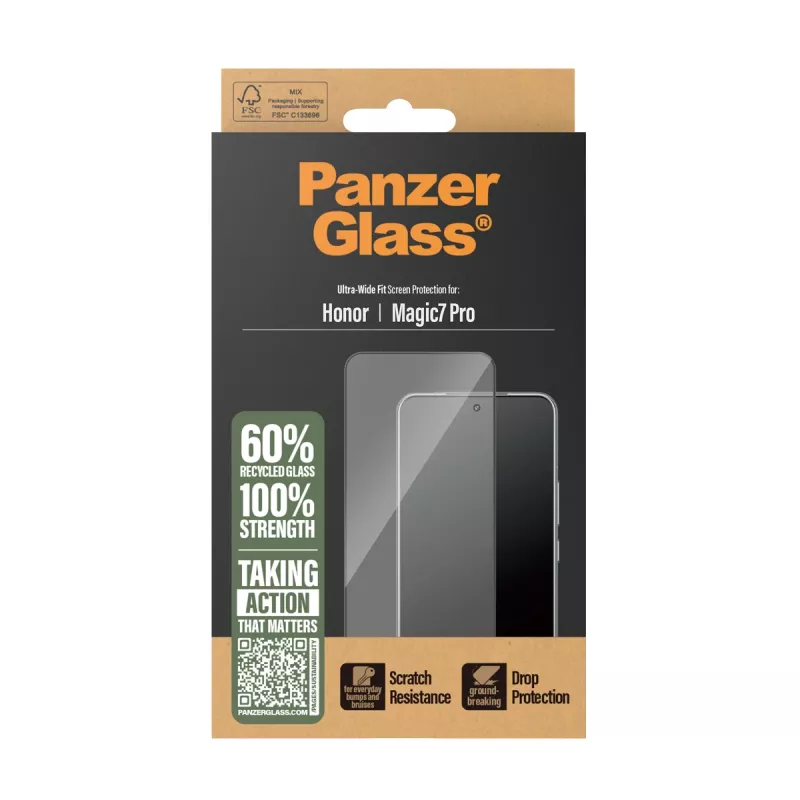 PanzerGlass ® Displayschutzfolie Honor Magic7 Pro | Ultra-Wide Fit