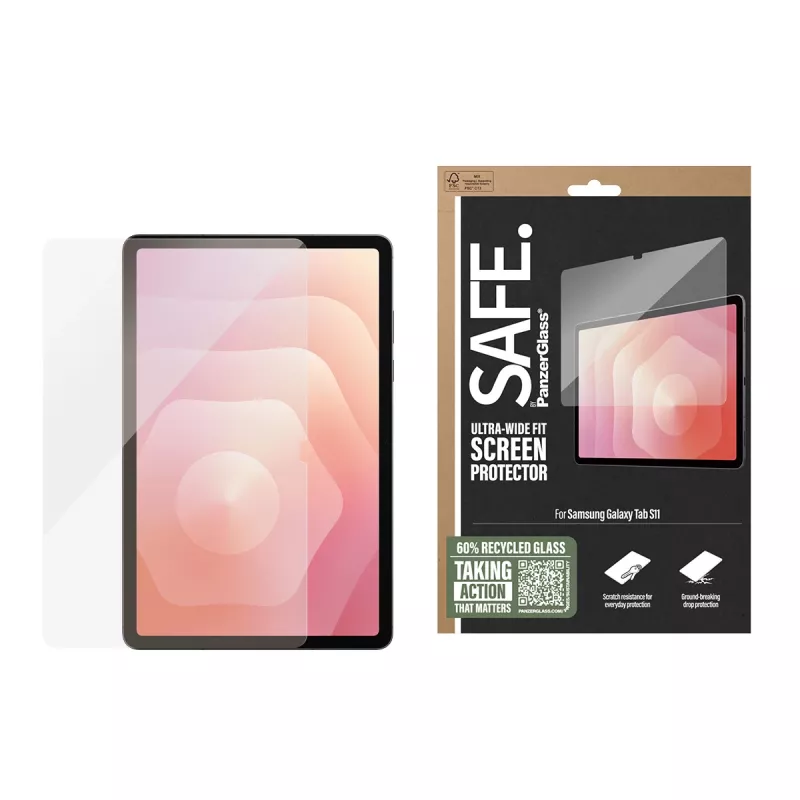 PanzerGlass SAFE. by ® Displayschutz Samsung Tab S11 | Ultra-Wide Fit