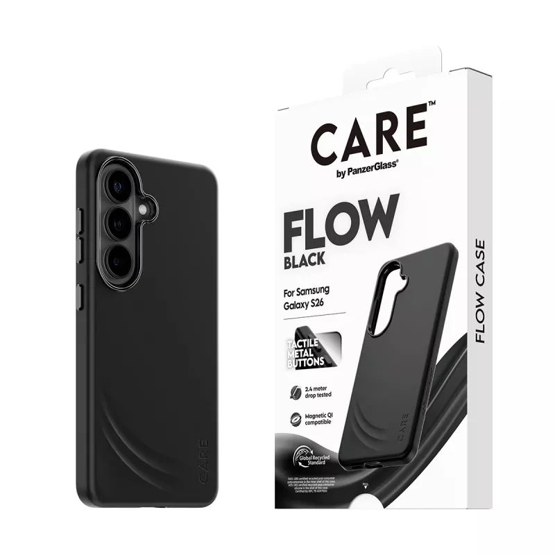PanzerGlass CARE™ by ® Flow Case Schwarz w. Qi Samsung Galaxy S26