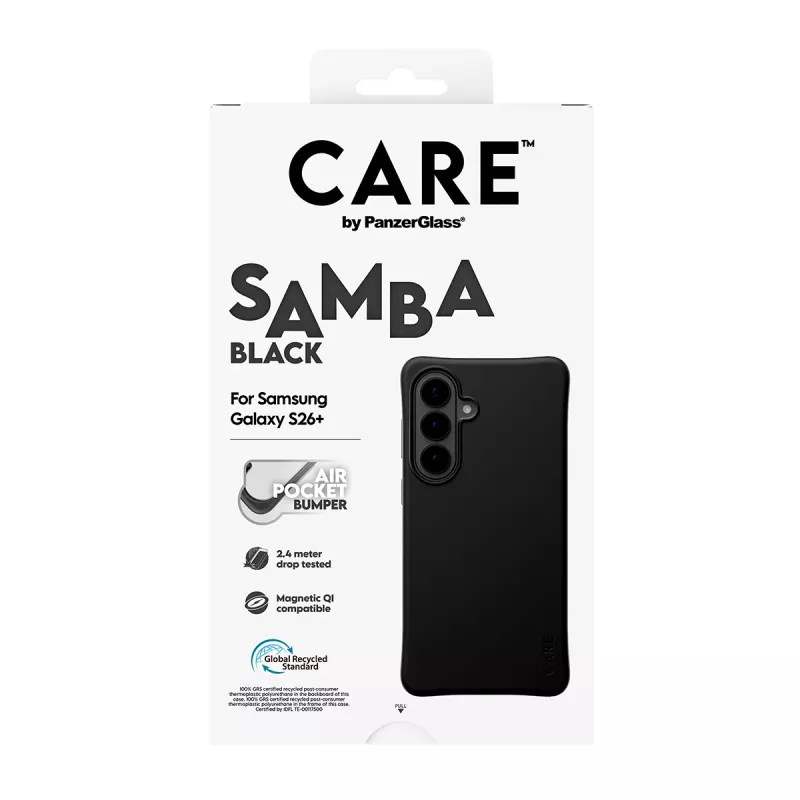 PanzerGlass CARE™ by ® Samba Case Schwarz w. Qi Samsung Galaxy S26+