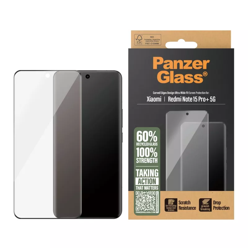 PanzerGlass® Bildschirmschutz Xiaomi Redmi Note 15 Pro+ 5G | Ultra-Wide Fit