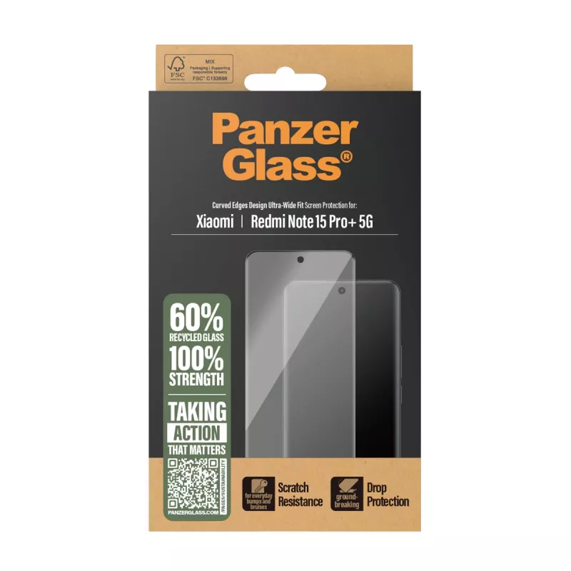 PanzerGlass® Bildschirmschutz Xiaomi Redmi Note 15 Pro+ 5G | Ultra-Wide Fit