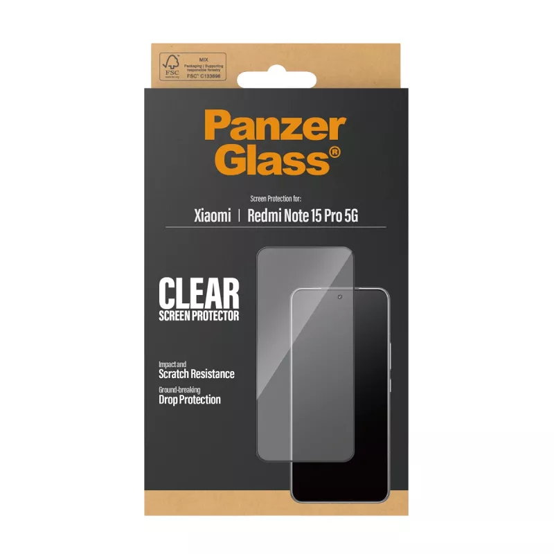PanzerGlass ® Bildschirmschutz Xiaomi Redmi Note 15 Pro 5G | Ultra-Wide Fit