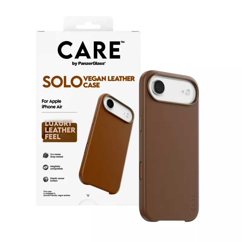 PanzerGlass CARE Solo Case für Apple iPhone Air, braun, Hülle