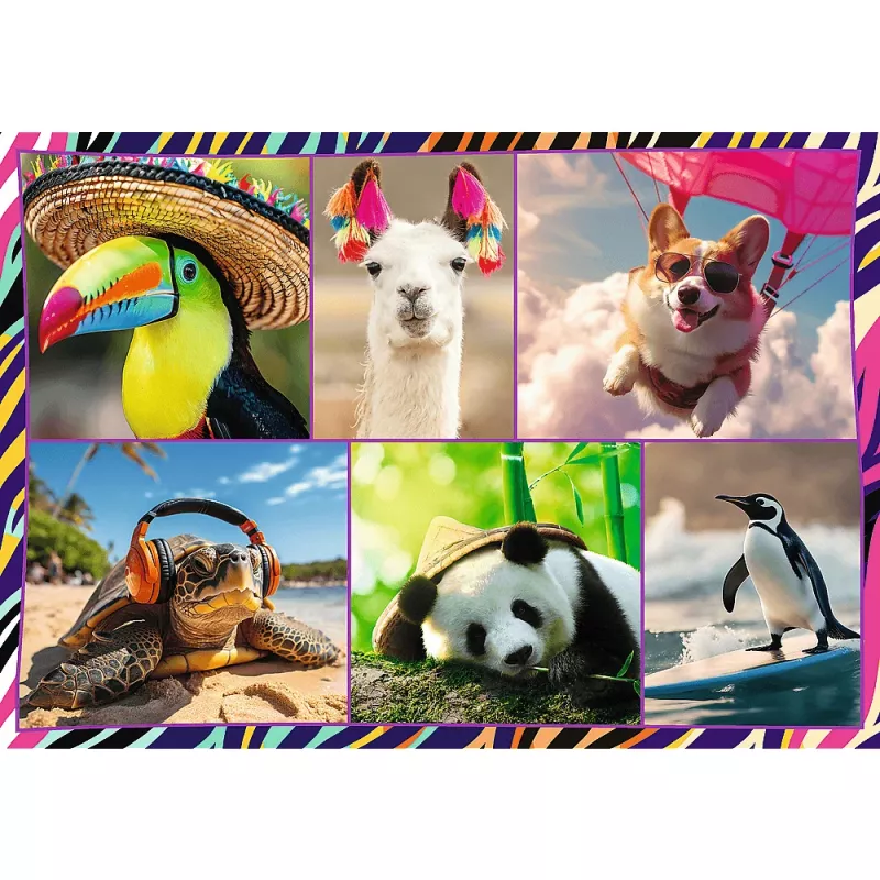 Puzzle TREFL Funny — 4 x 250 Teile, Themen-Set für Kinder