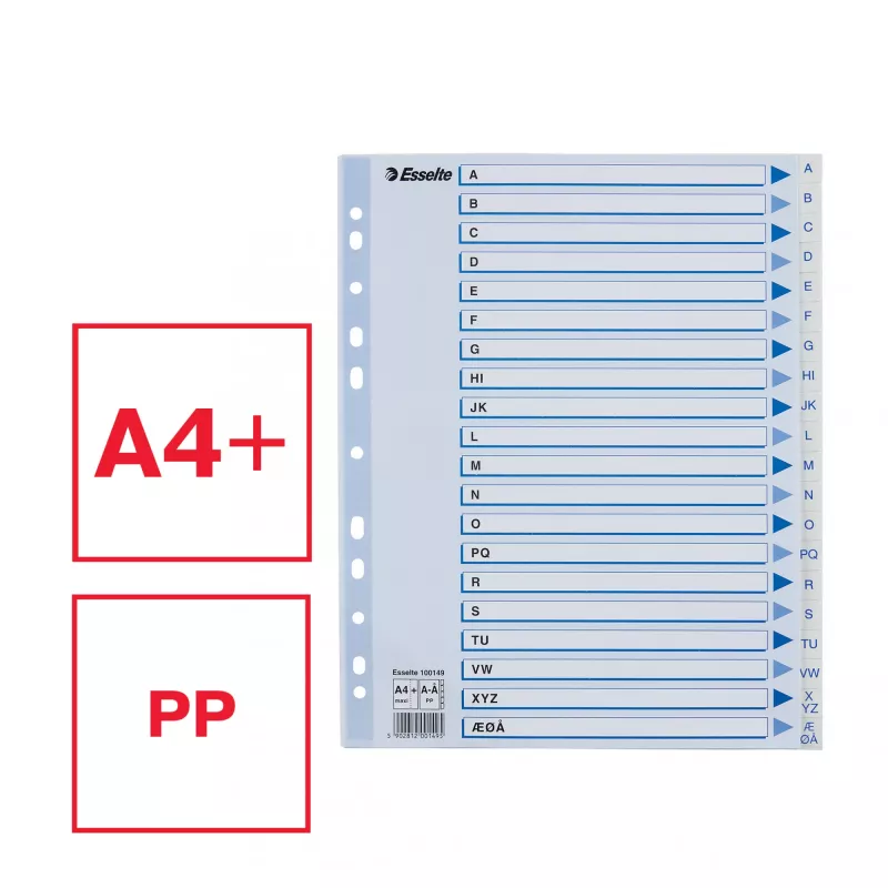 Esselte 100149 Tab-Index Polypropylen (PP) Weiß