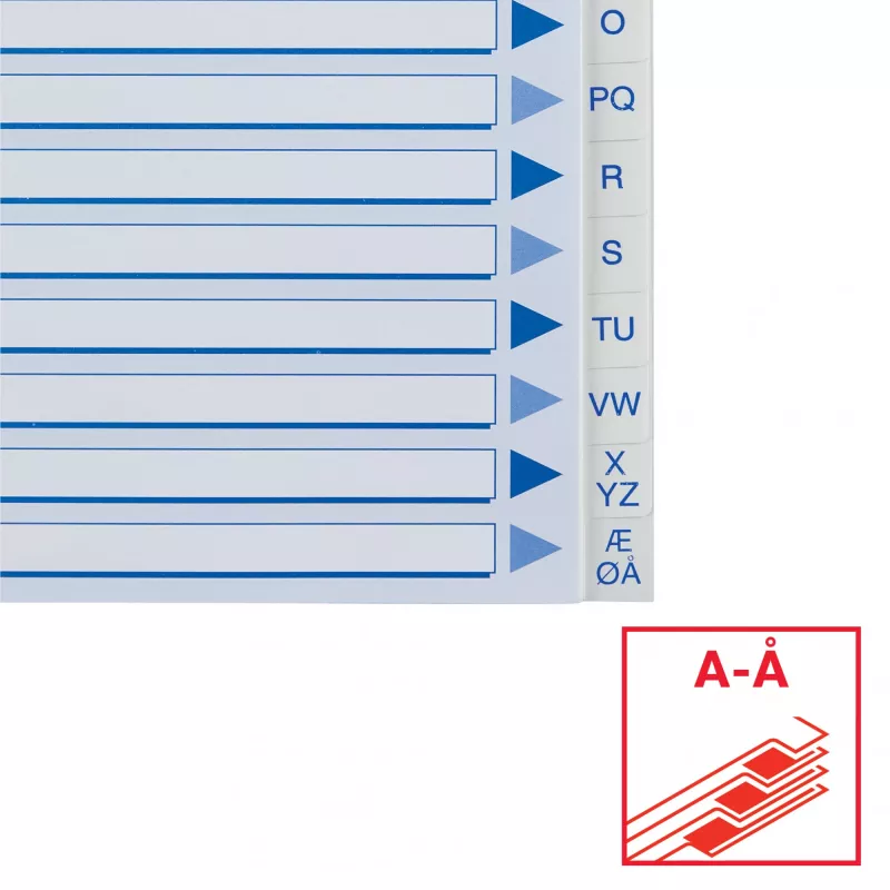 Esselte 100149 Tab-Index Polypropylen (PP) Weiß
