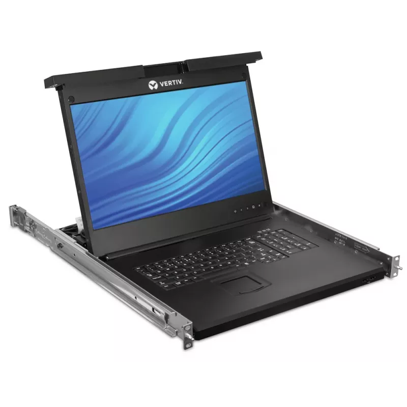 Vertiv Avocent LCD Local Rack Access Console, 8P KVM, 8 KABEL, USB KB-GER