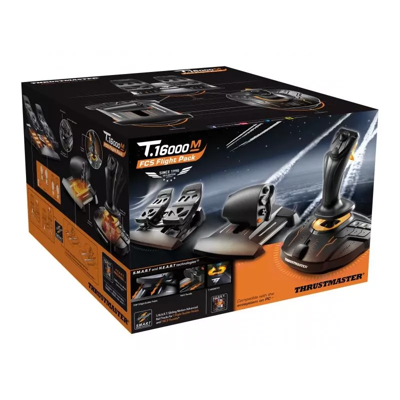 Thrustmaster T-16000M FCS Flight Pack Schwarz USB Joystick Analog/Digital MAC, PC