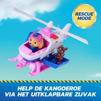 PAW Patrol: Search & Rescue, Skye Rettungshubschrauber mit 2 Figuren, Helden-Hubschrauber-Spielzeug mit Rückziehfunktion, Kinderspielzeug für Jungen & Mädchen ab 3 Jahren