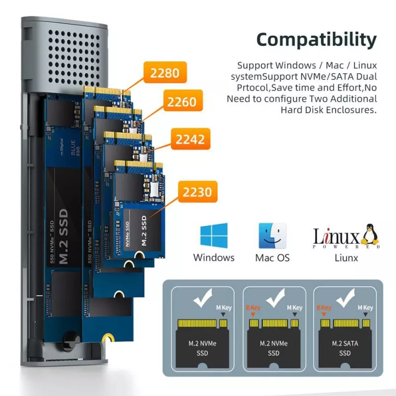 CoreParts MSUB3304 Speichergehäuse HDD/SSD-Gehäuse Schwarz