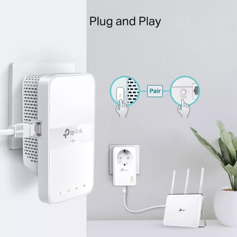 TP-Link TL-WPA7617 KIT 1200 Mbit/s Ethernet LAN Wi-Fi Weiß 2 Stk.