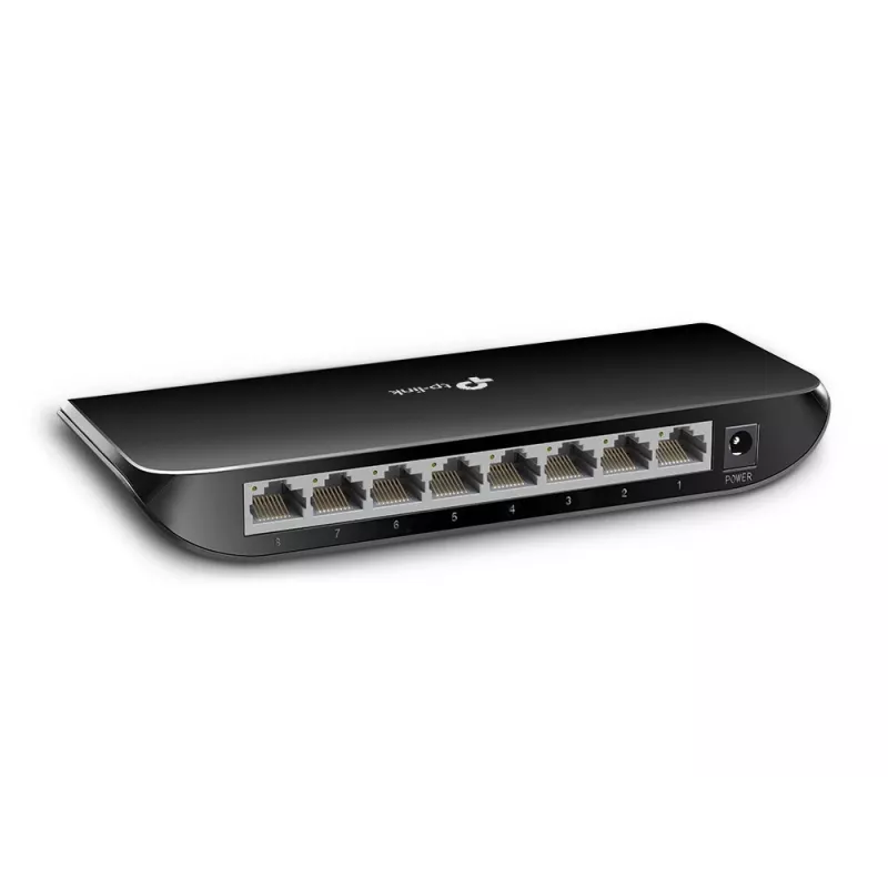TP-Link 8-Port Gigabit Desktop Netzwerk-Switch, Unmanaged, Gigabit Ethernet (10/100/1000), Wandmontage möglich