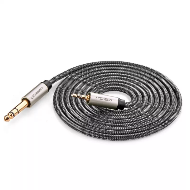 UGREEN AV127 Audiokabel 3,5 mm auf 6,35 mm TRS, 2 m, grau