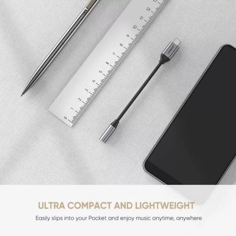 Mobiltelefonkabel Ugreen 30632 USB-C auf 3,5 mm Schwarz