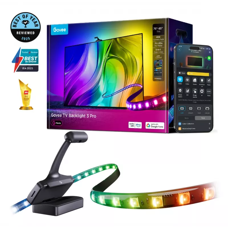 Govee TV Backlight 3 Pro LED-Streifen, 75-85 Zoll, WLAN/Bluetooth (R2A81C11)