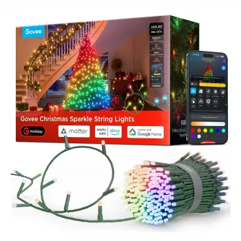 LED-Weihnachtslichterkette Govee 20 m, dekorative Beleuchtung für Innen und Außen