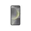 Handyhülle Samsung Vegan Leather Case für Galaxy S24, PU-Leder, Schwarz, für 6,2 Zoll Bildschirm
