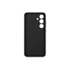 Handyhülle Samsung Vegan Leather Case für Galaxy S24, PU-Leder, Schwarz, für 6,2 Zoll Bildschirm