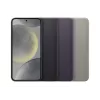 Handyhülle Samsung Vegan Leather Case für Galaxy S24, PU-Leder, Schwarz, für 6,2 Zoll Bildschirm